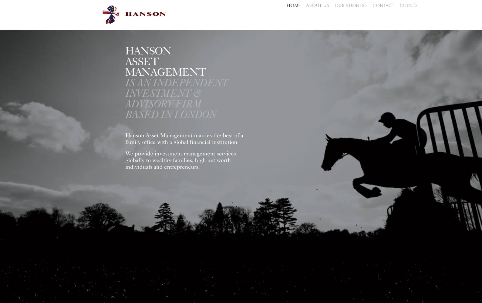 Hanson Asset Management website design