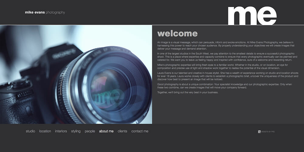 Mike Evans Photography website