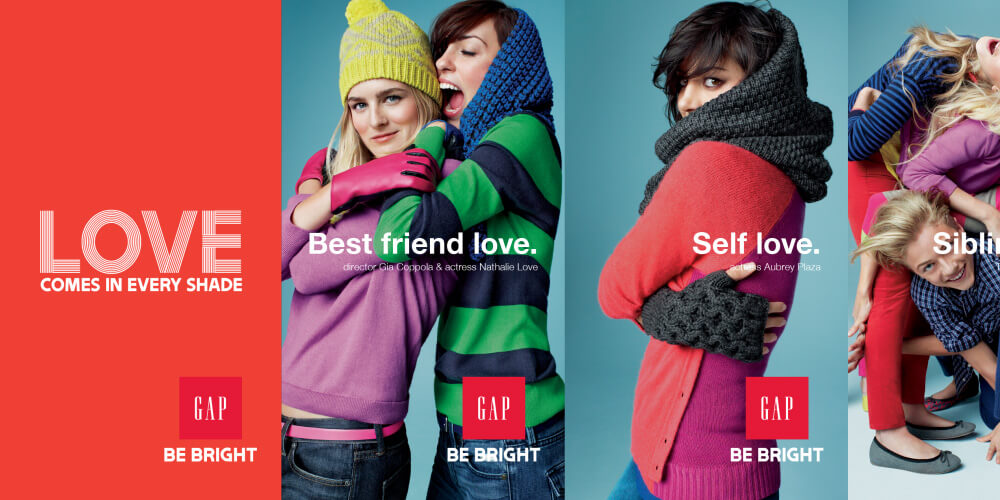 GAP Be Bright digital ads